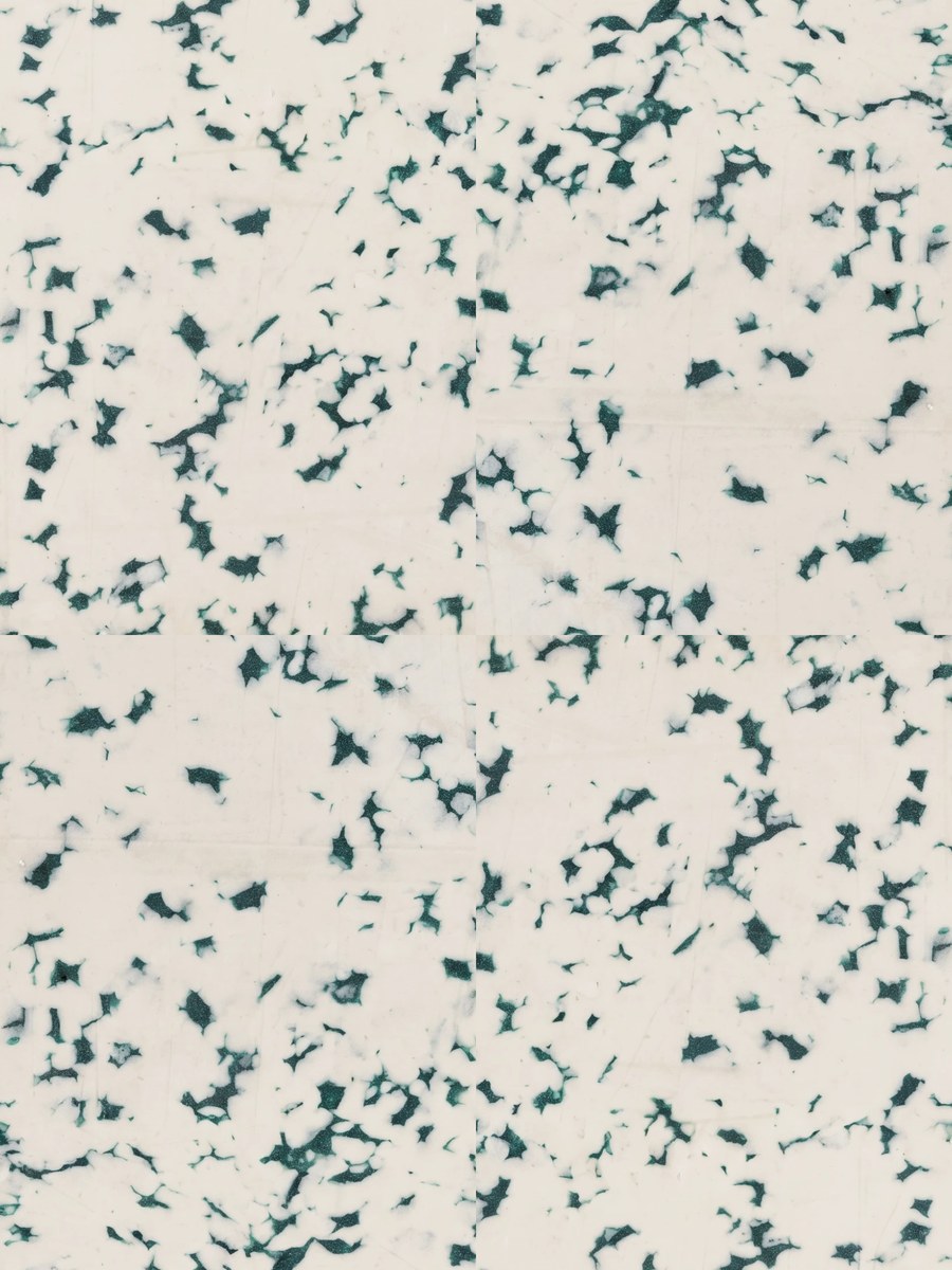 Real sample of the Marsella finish: sandy white base with dark green flecks