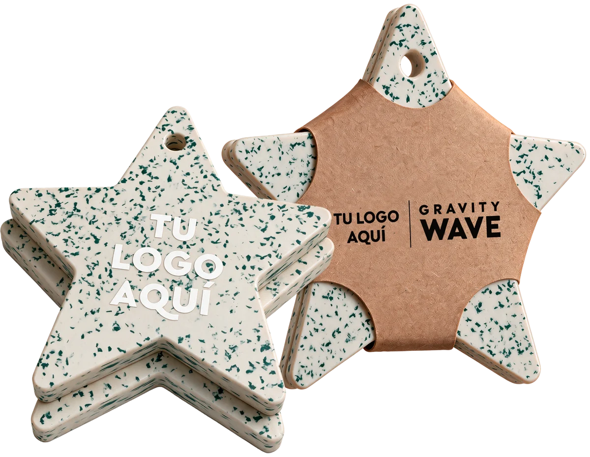 Customised sleeve and star with your logo printed in white